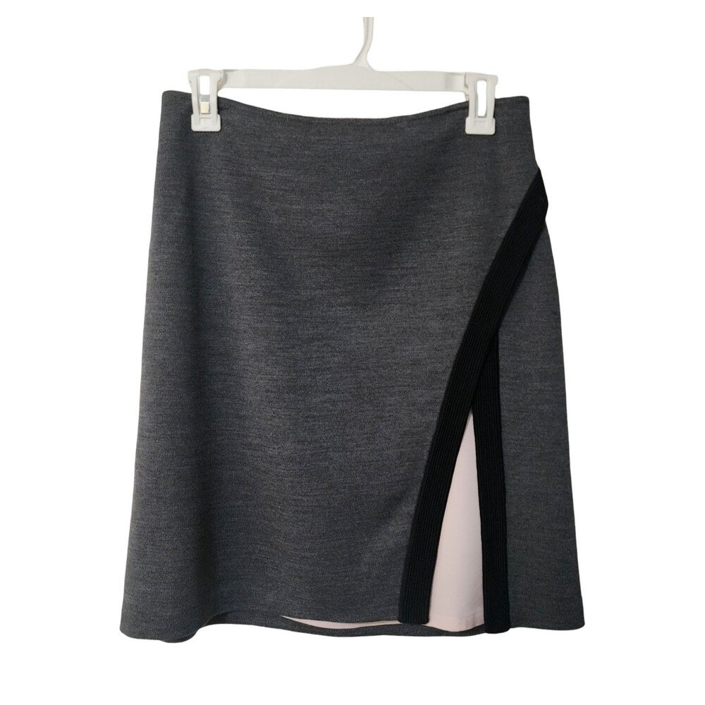 St. John Womens FA17 GRP1 Wool-Blend Mini Skirt Size 4 Silk-Blend Nude Lining